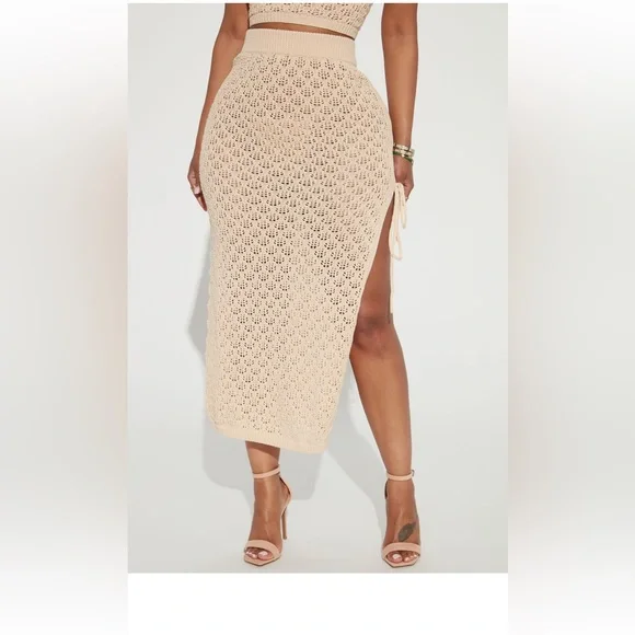 Alondra Crochet Maxi Skirt - Sand - Picture 2 of 5